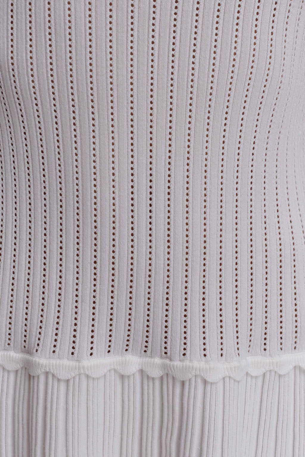 ER Adena Pointelle Knit Mini Dress - Ivory