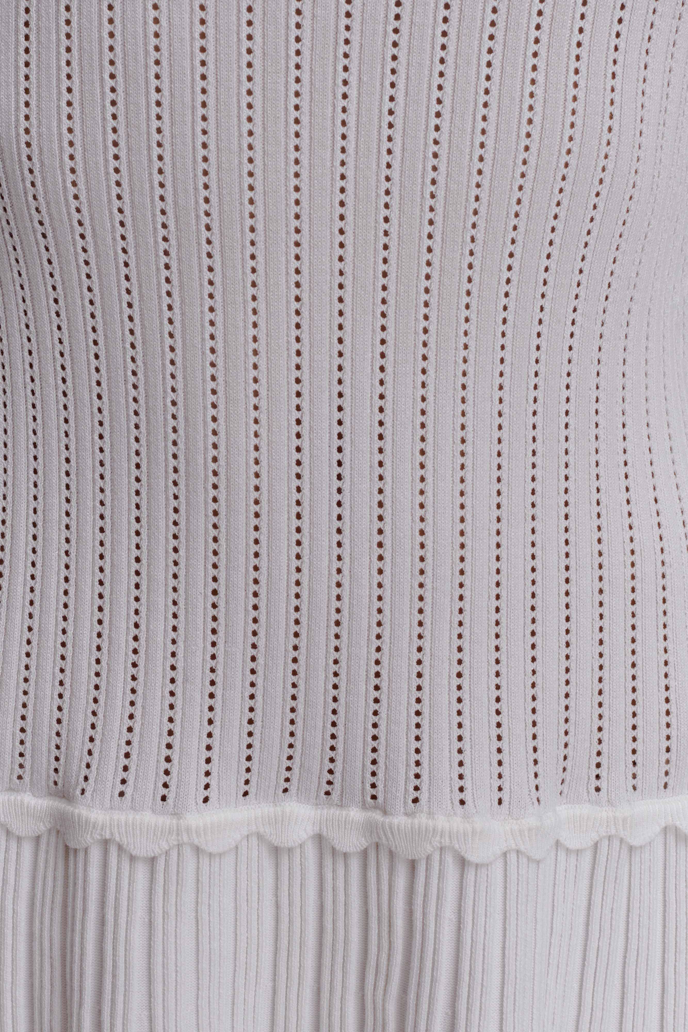 ER Adena Pointelle Knit Mini Dress - Ivory