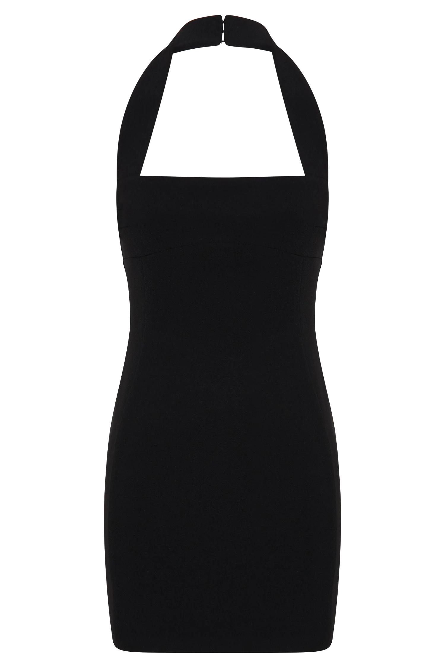 ER Amelita Suiting Halter Mini Dress - Black