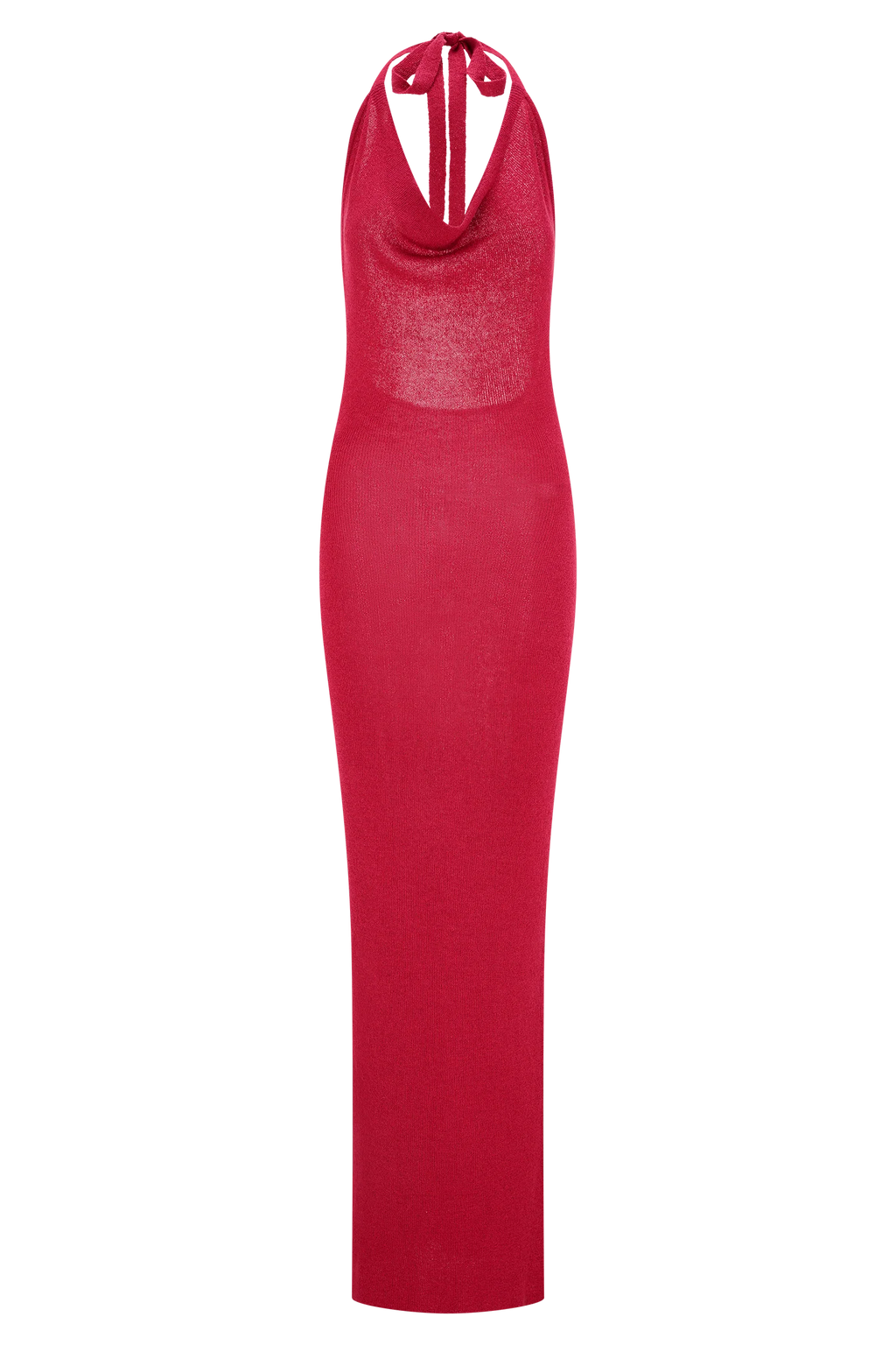 ER Ayella Cowl Knit Maxi Dress - Raspberry