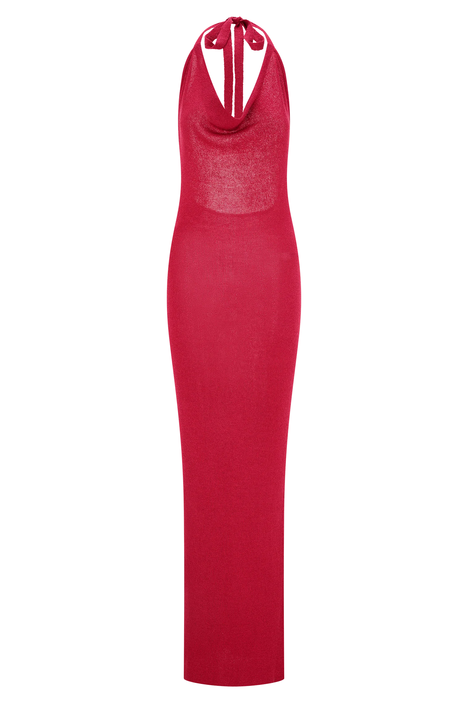 ER Ayella Cowl Knit Maxi Dress - Raspberry