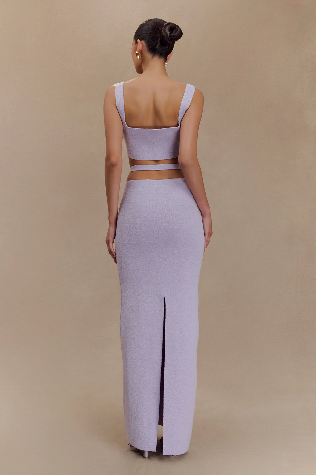 ER Alysanne Cut Out Knit Maxi Dress - Lilac
