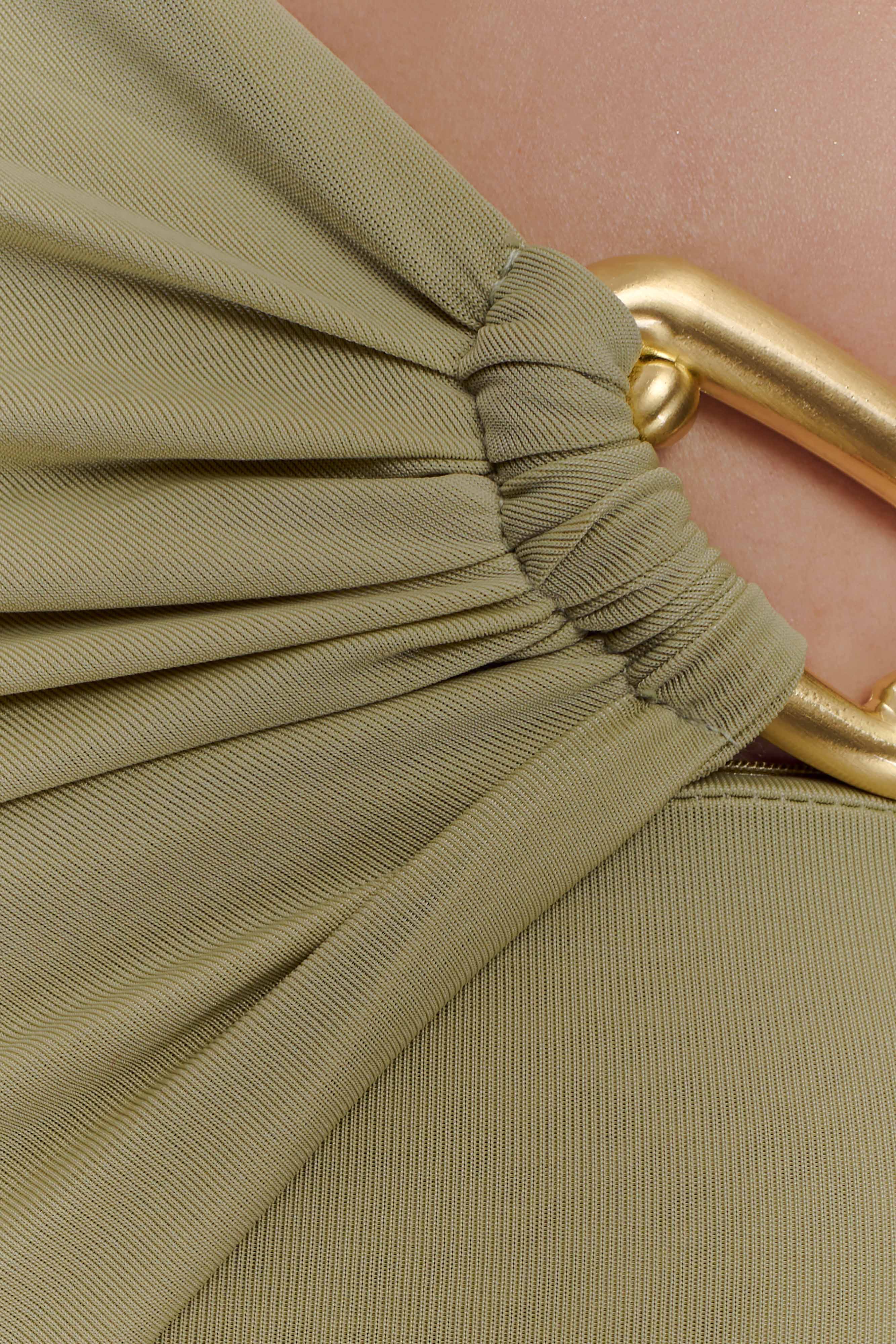 ER Ashford Asymmetrical Slinky Maxi Dress - Sage