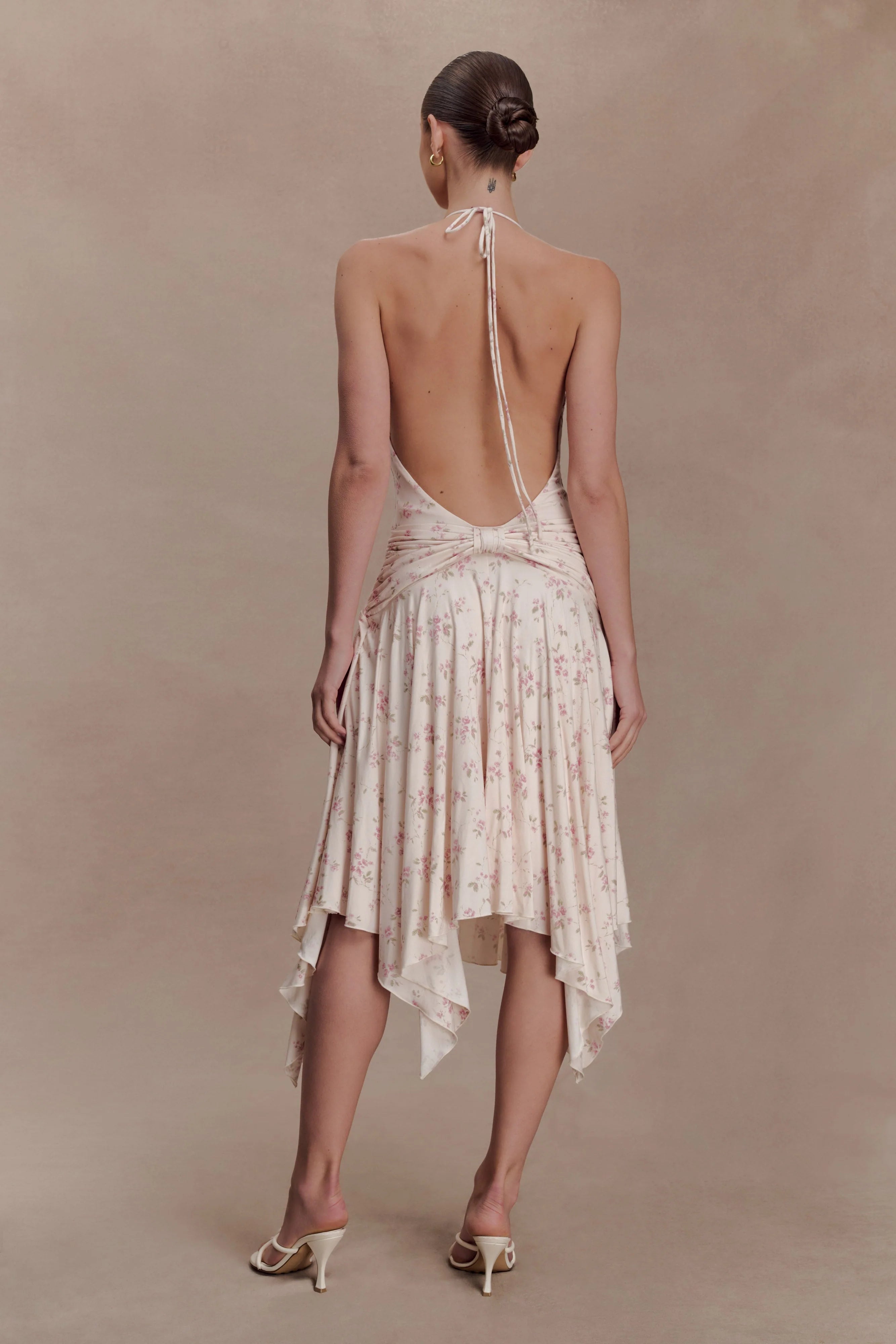 ER Sylvie Modal Hankie Midi Dress - Floral Ditsy Print