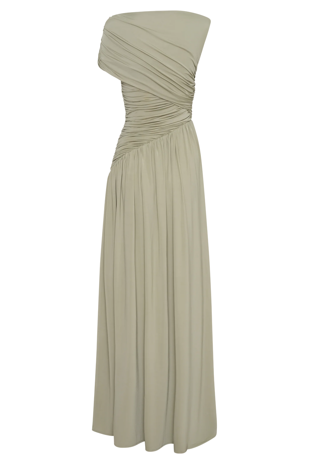ER Ayeshya Slinky Asymmetric Maxi Dress - Sage