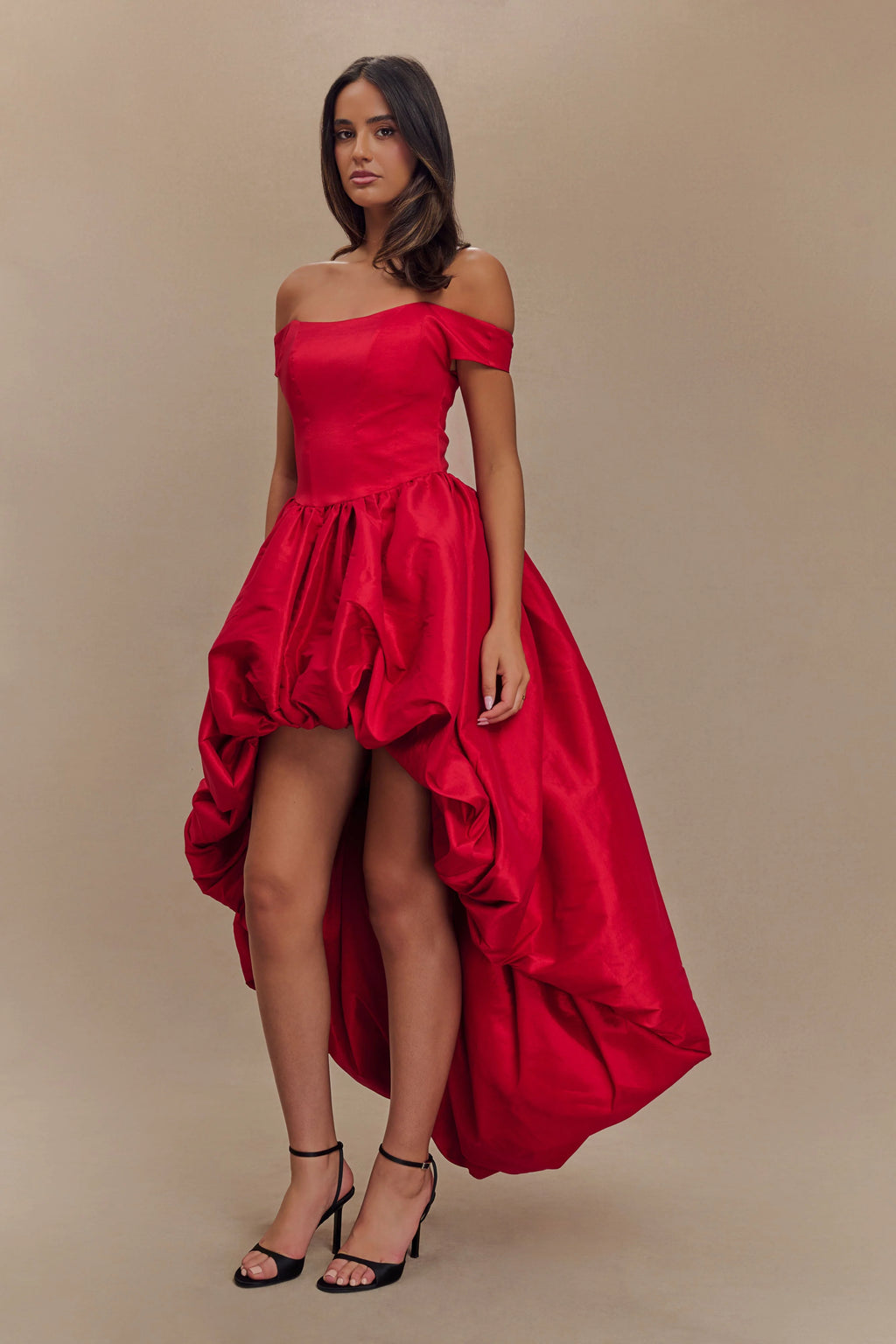 ER Amelia Bubble Maxi Dress - Ruby Red