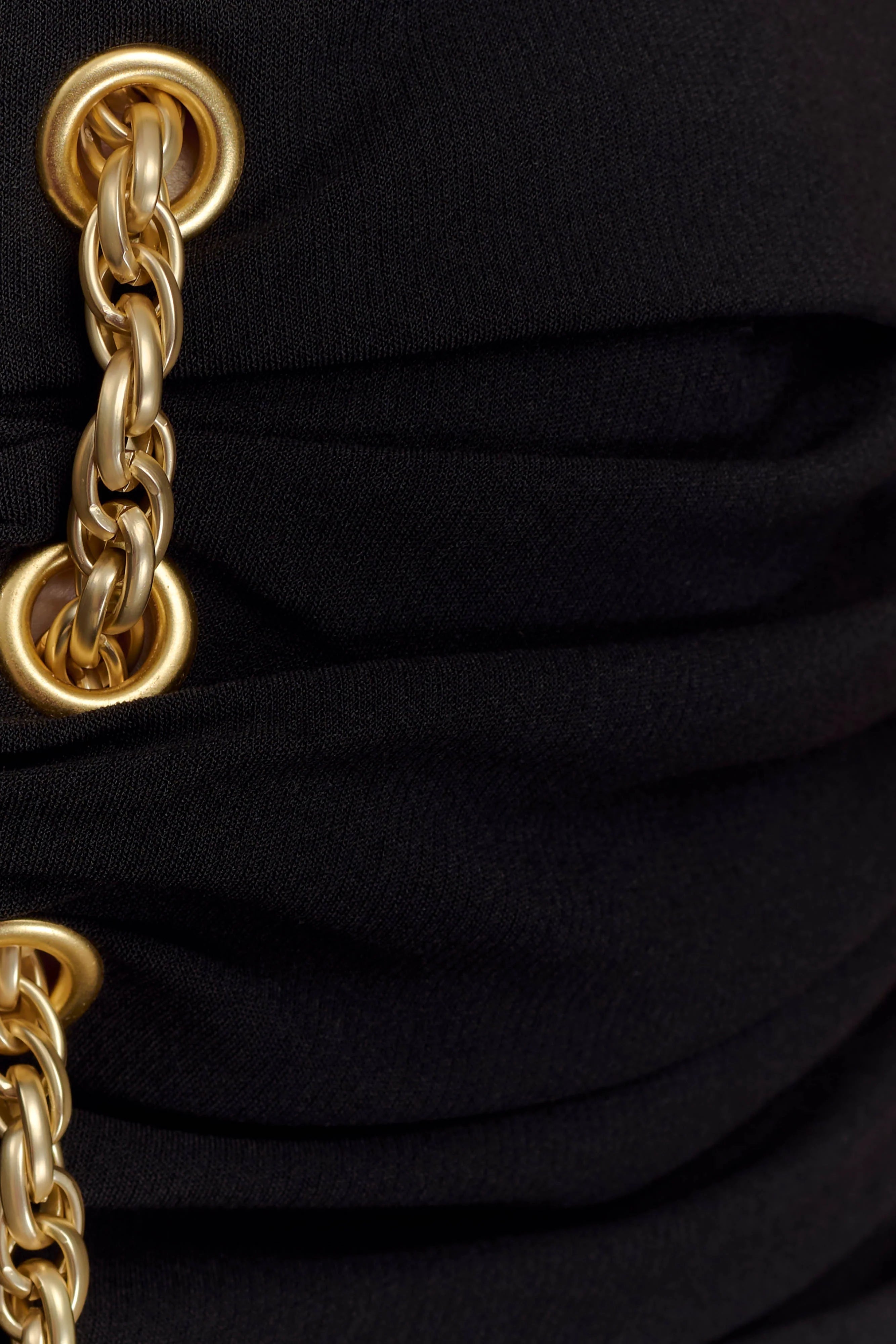 ER Axton Low Neck Maxi Dress - Black