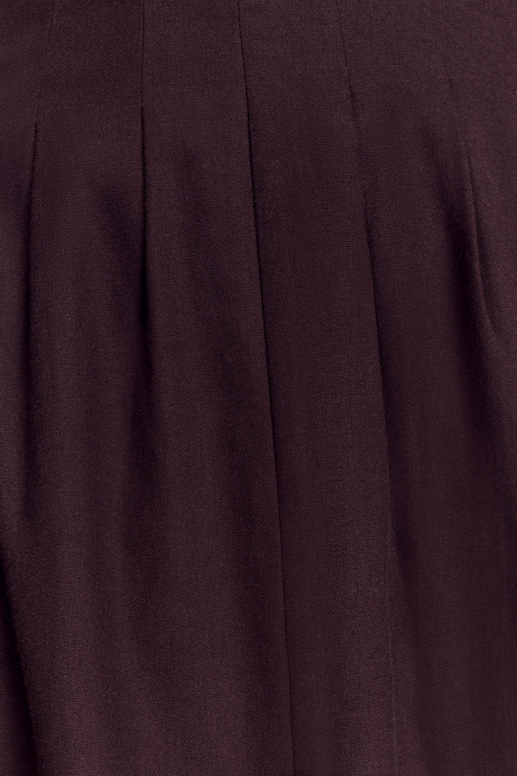 ER Aysha Buttoned Linen Midi Dress - Chocolate