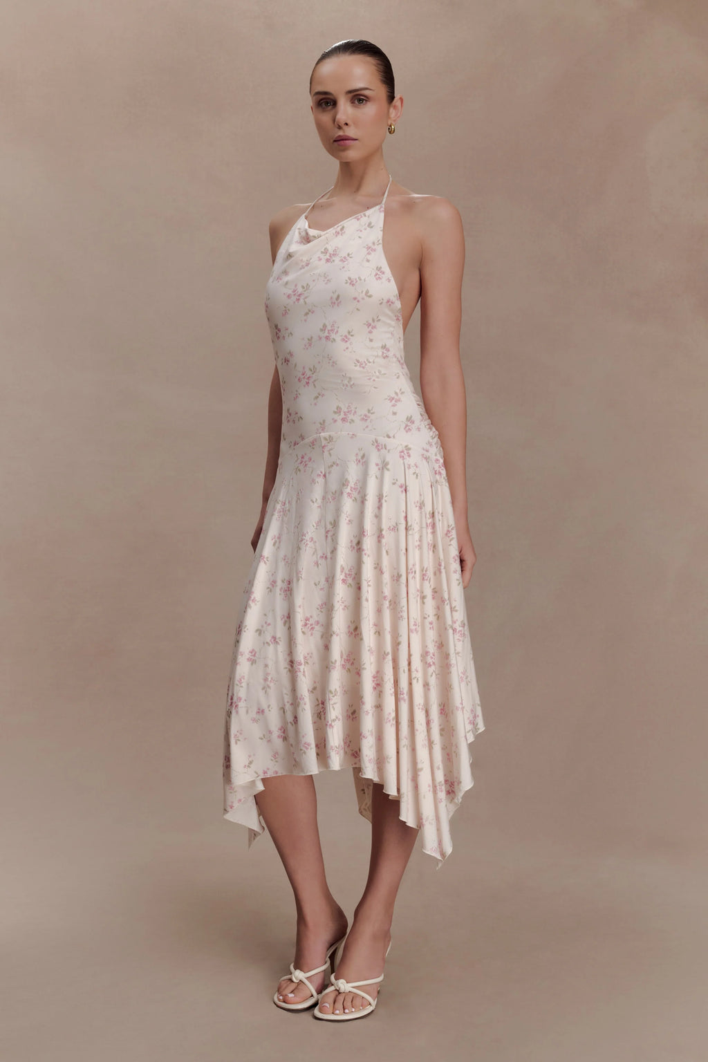 ER Sylvie Modal Hankie Midi Dress - Floral Ditsy Print