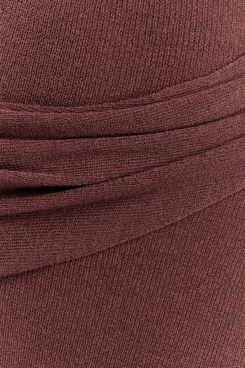 ER Alexius One Shoulder Knit Maxi Dress - Nutmeg