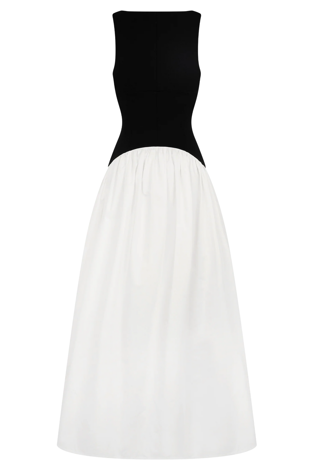 ER Acacia Contrast Sleeveless Maxi Dress - Black/White