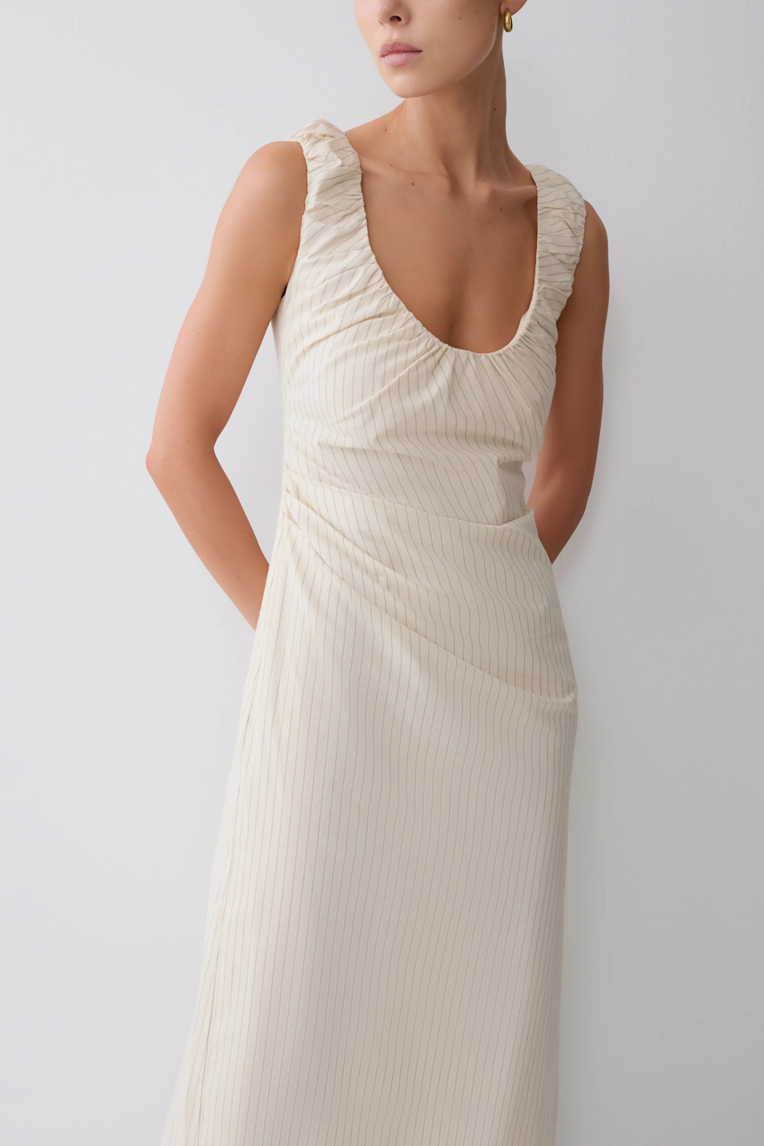 ER Anisa Scoop Neck Maxi Dress - Stripe