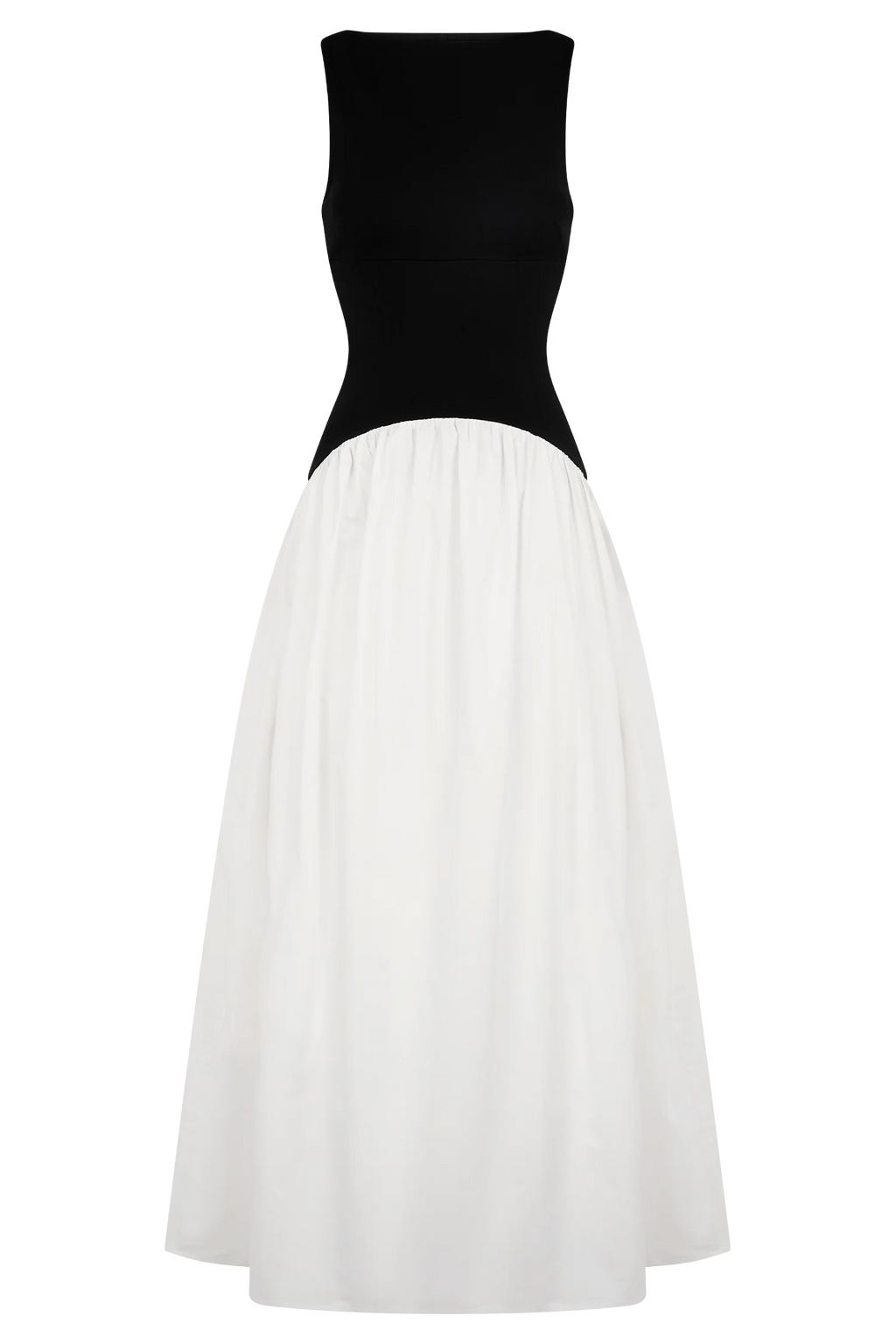 ER Acacia Contrast Sleeveless Maxi Dress - Black/White