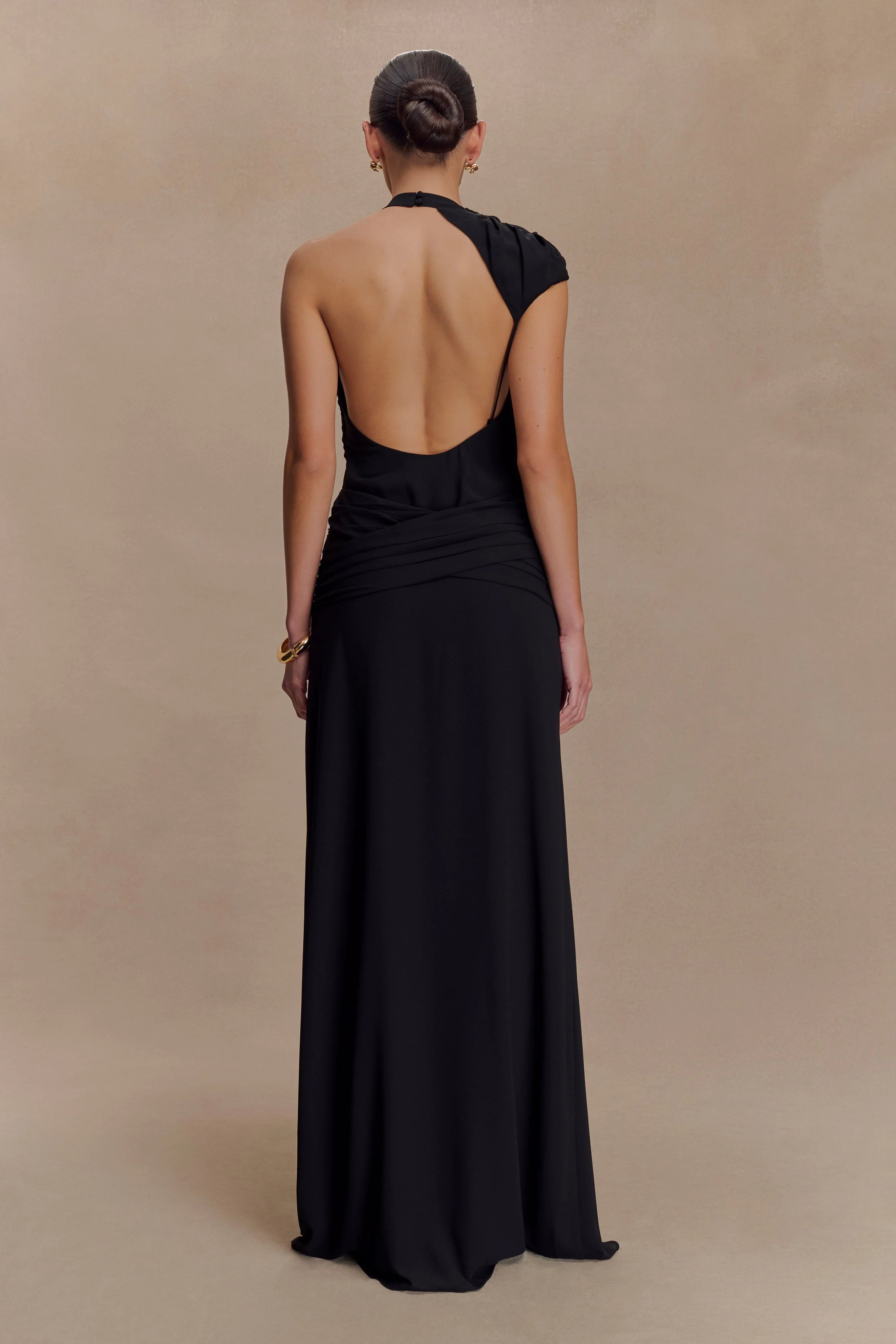 ER Analia Chiffon Maxi Dress - Black