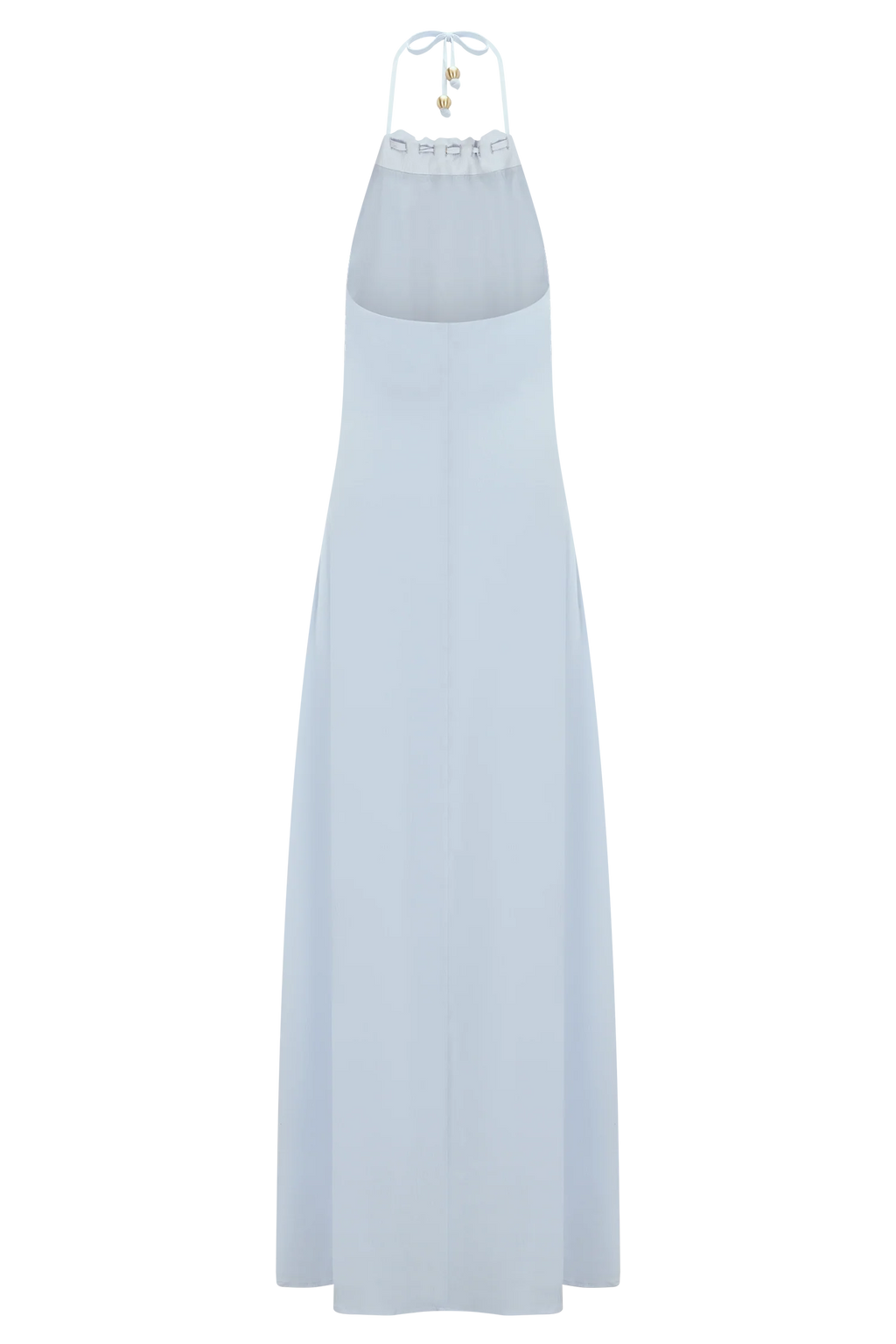 ER Abeda Cotton Maxi Dress With Hardware - Pale Blue