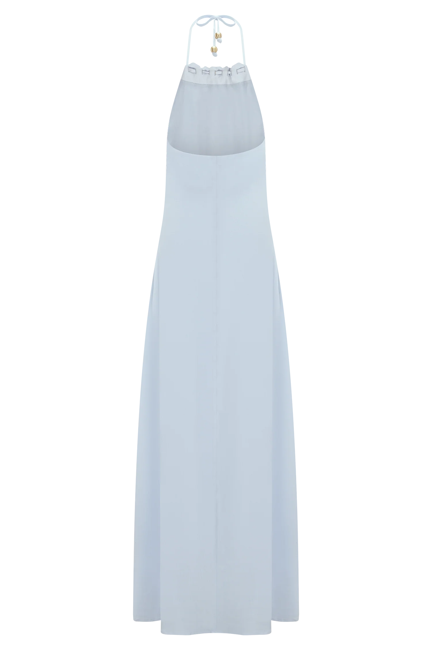 ER Abeda Cotton Maxi Dress With Hardware - Pale Blue