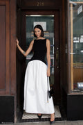 ER Acacia Contrast Sleeveless Maxi Dress - Black/White