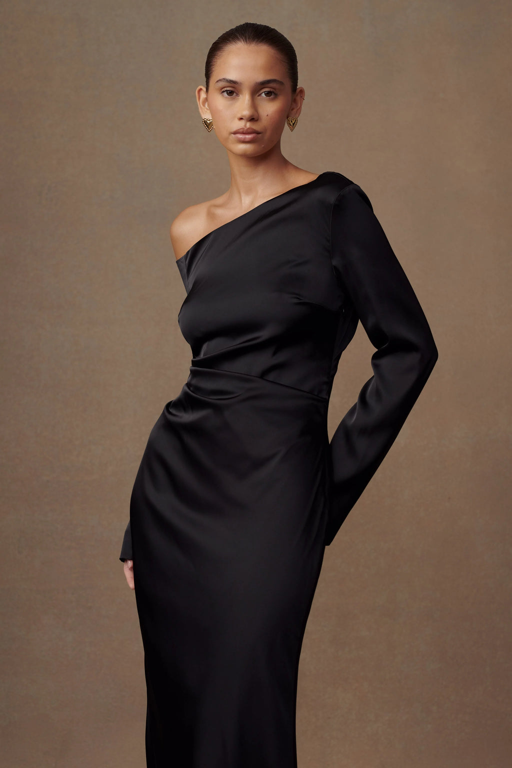 ER Avery Long Sleeve Maxi Dress - Black